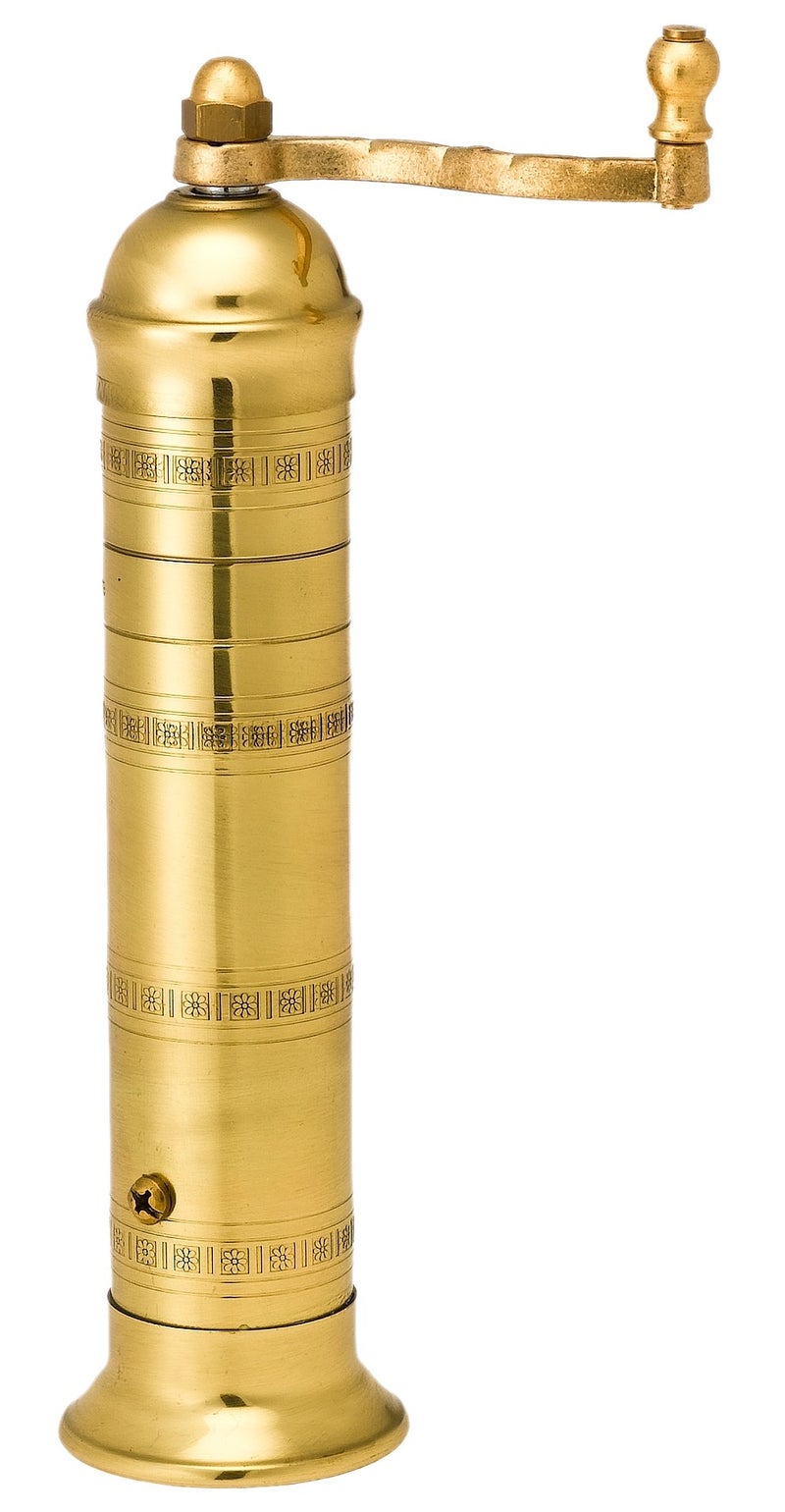 Pepper Mill Imports Atlas Pepper Mill, Brass, 9"